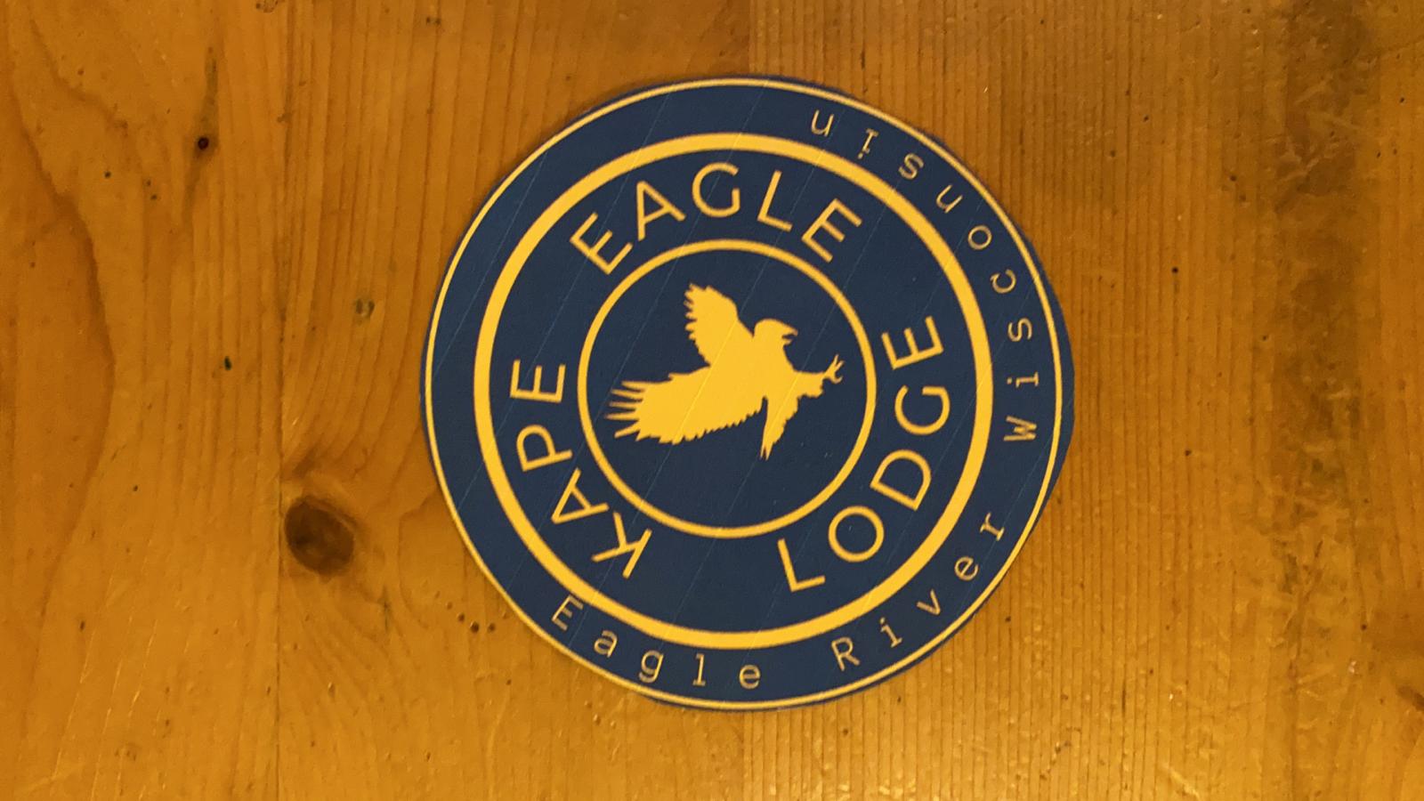 Round Kape Eagle Lodge sticker